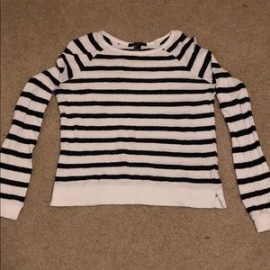 Black and White Striped Forever 21 Sweater